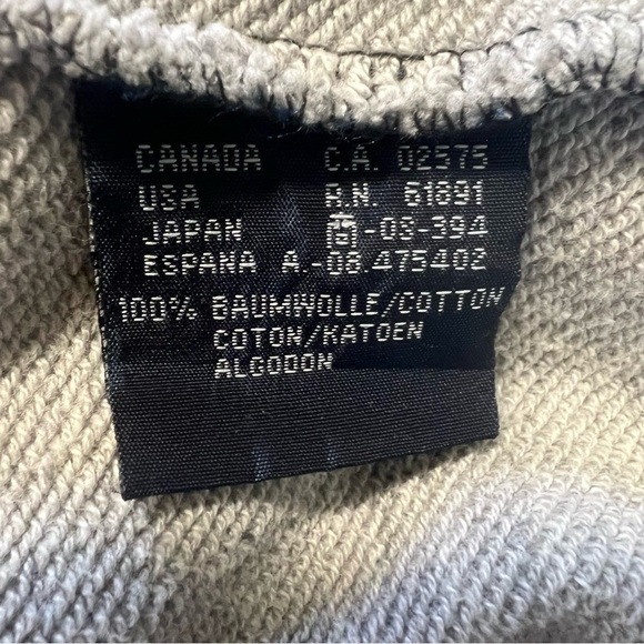 Escada Sport Vintage Bicolor Big Logo 1/4 Zip Hoodie Sweatshirt Activewear L - Picture 13 of 17